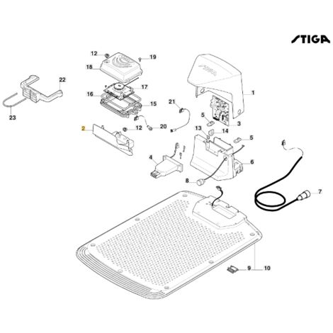 Couvercle de support de la carte robot modèles A1000 ORIGINAL STIGA 322110130/0