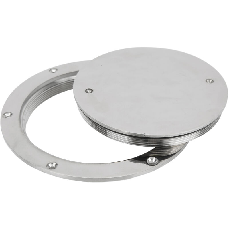 Couvercle de trappe de pont de 6 pouces rond en acier inoxydable 316 étanche antidérapant surface polie miroir