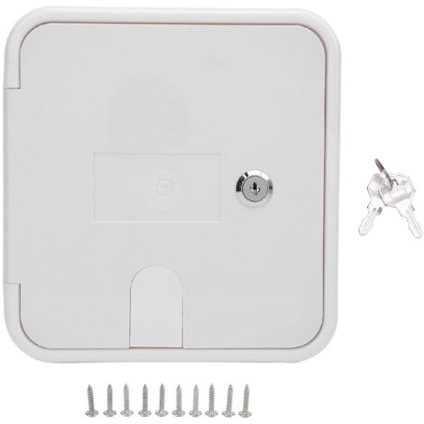 Couvercle de trappe pour cordon d'alimentation de remorque RV, compartiment de rangement pour câbles électriques, serrure de porte avec 2 clés