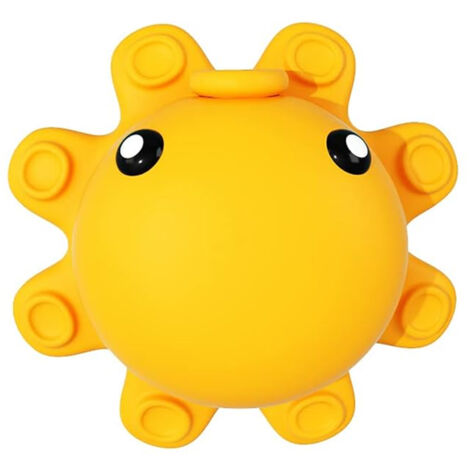 Couvercle de trop-plein de baignoire –Accessoires de salle de bain (silicone, jaune)