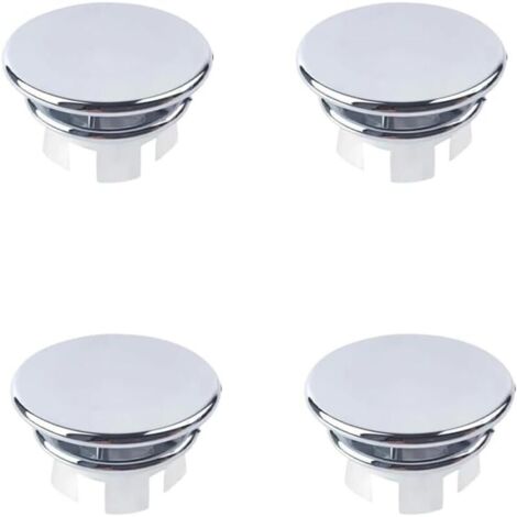 Couvercle de Trop-Plein pour Lavabo. 4 Pcs Anneau de Débordement d’Évier. Bouchon Trop Plein Lavabo. Couvercle de Trop-Plein de Trou d'Évier Rond