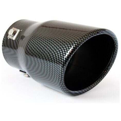 Couvercle de tuyau de silencieux d'accessoires de pointe d'échappement de voiture en Fiber de carbone noir mat de 68mm