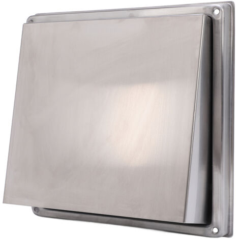 Couvercle de ventilation mural extérieur avec plats, carré de 100mm, en acier inoxydable SUS304, pour sèche-linge, pour salle de bains et cuisine