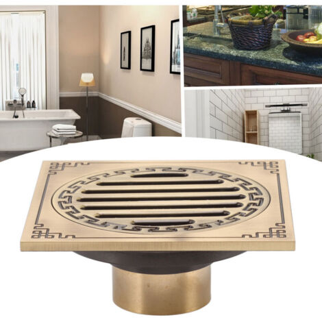 Couvercle de vidange de sol, grille de vidange de douche, grille carrée, accessoires de toilettes de salle de bains