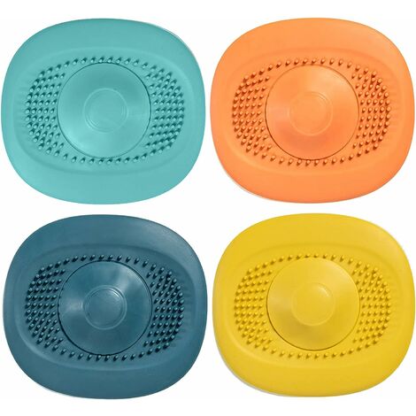 Couvercle d'évierFiltre d'évier Bouchon d'évier Filtre de vidange Crépine4pièces Irisfr (Orange-bleu-jaune-vert)