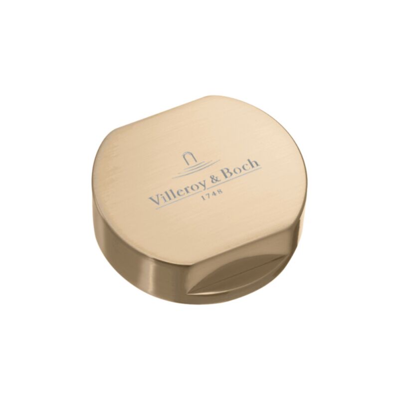 Bouton pour mécanisme 2 cuves, VILLEROY & BOCH en acier inoxydable finition or mat