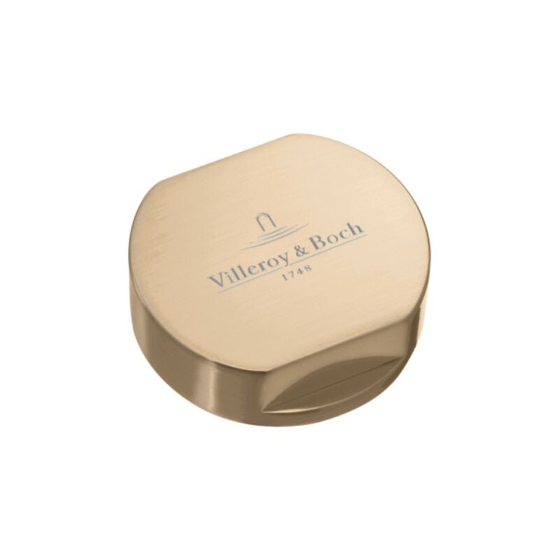Villeroy&boch - Bouton pour mécanisme 1 cuve en acier inoxydable finition or mat