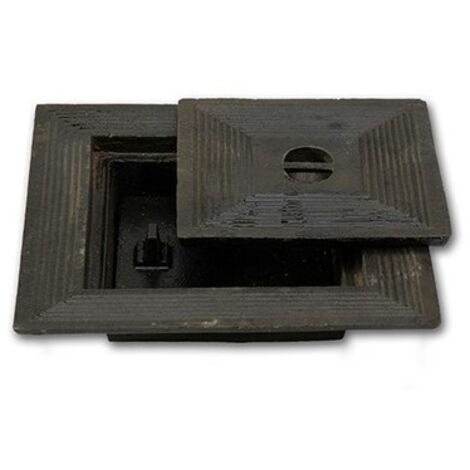 Couvercle double en fonte 50x50cm - Robuste et durable