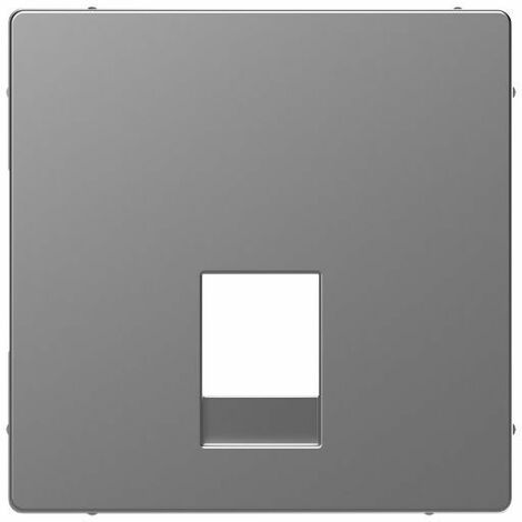 Couvercle du mécanisme de la prise téléphonique en polycarbonate mat couleur aluminium ELEGANCE