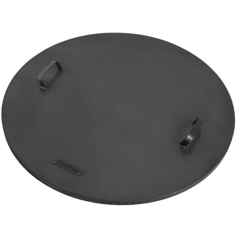 Couvercle en acier pour braséro 61,5 cm – Protection contre intempéries et débris – Épaisseur 2,5 mm – 111330 – Farmcook