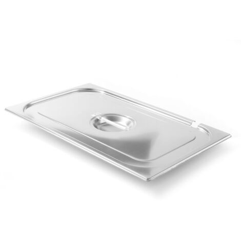 Couvercle en acier pour GN Kitchen Line avec découpe pour louche GN 1/1 - Hendi 806913