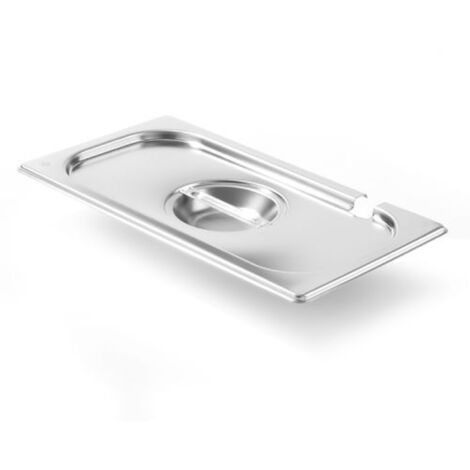Couvercle en acier pour GN Kitchen Line avec découpe pour louche GN 1/3 - Hendi 806944