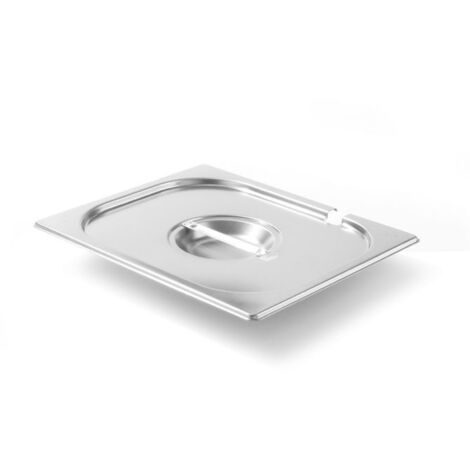 Couvercle en acier pour GN Kitchen Line avec découpe pour louche GN 1/4 - Hendi 806951