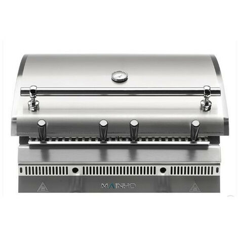 Couvercle en inox 18/8 pour barbecue – Épaisseur 1,5 mm – Design concave avec thermomètre intégré – Cuisson optimisée et réduction de chaleur – Mainho - PBI60
