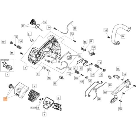Couvercle filtre à air ORIGINAL OLEOMAC pour tronçonneuse GST 360 50270217