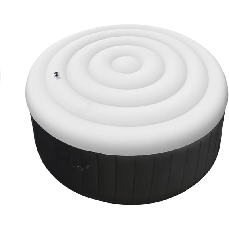 Couvercle Gonflable Rond pour Spa,Couvercle de Spa Gonflable, Couverture de Bain Gonflable Thermiquement Isolée(Blanc)