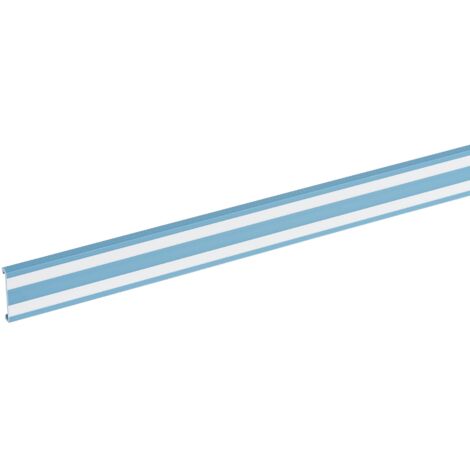 Couvercle goulotte bleue bande blanche l.40 (037042)