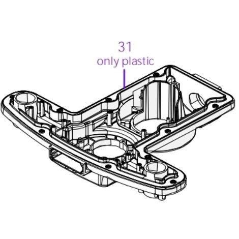 Couvercle inférieur avant ORIGINAL AMBROGIO robot 4.0 Basic