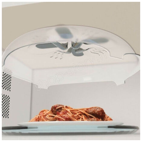 Couvercle magnétique pour micro-ondes – Fixation par 4 aimants – Anti-éclaboussures – Ventilation pour qualité des aliments – Shop-Story