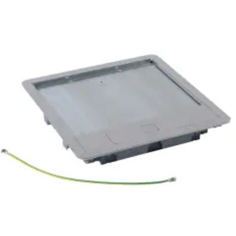 Couvercle métal revêtement inox boîte de sol version standard 16 ou 24 mod LEGRAND 088005