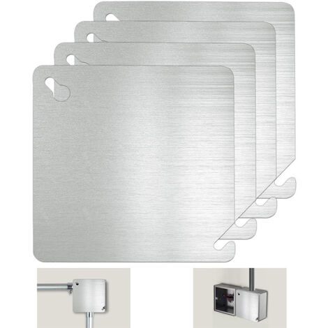 Couvercle métallique pour boîte électrique, couvercle carré vierge pour panneau de boîte électrique, couvercle pour boîte de jonction carrée de 4 pouces.