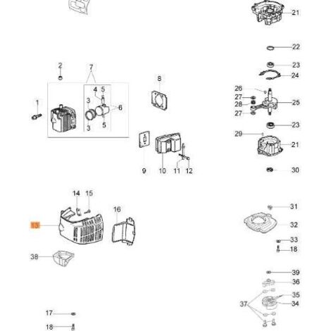 COUVERCLE MOTEUR ORIGINAL EMAK 61070026BR