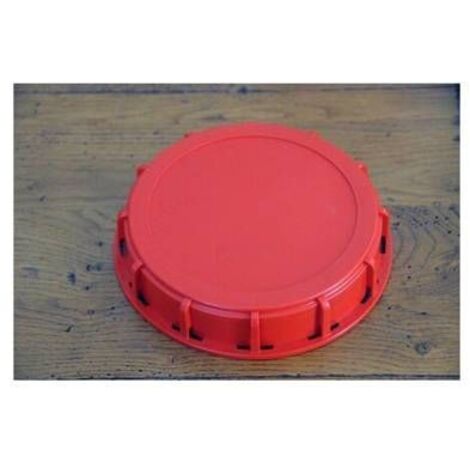 Couvercle plein de 15 cm pour cuve de 1000 litres, couleur rouge.