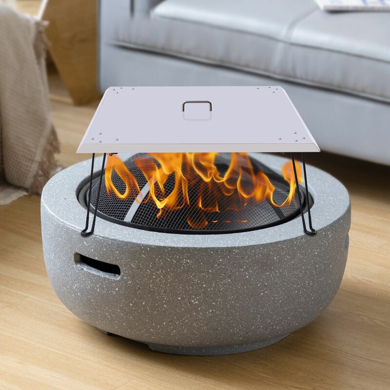 Gojoy - Couvercle pour Bol à feu 30x30 ' trou D'incendie déflecteur de chaleur couvercle de trou D'incendie déflecteur de chaleur en acier inoxydable
