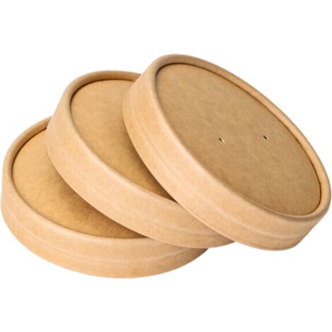 Couvercle pour Pot à Soupe Kraft 480 ml - Lot de 50
