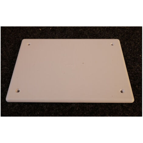 Couvercle rectangle 153x98mm plastique blanc à vis pour boite d'encastrement WBOX