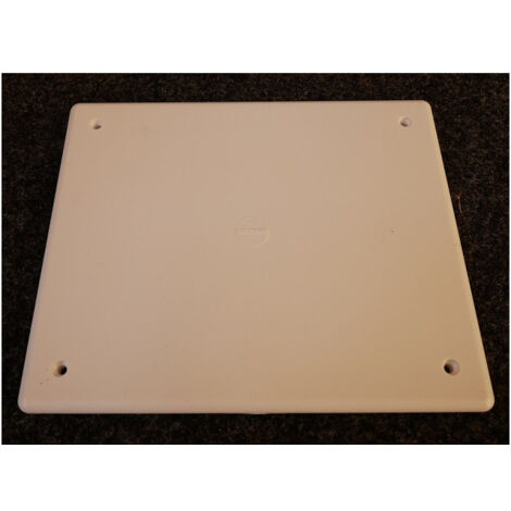 Couvercle rectangle 160x130mm plastique blanc à vis pour boite d'encastrement WBOX