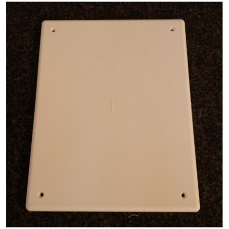 Couvercle rectangle 196x152mm plastique blanc à vis pour boite d'encastrement WBOX
