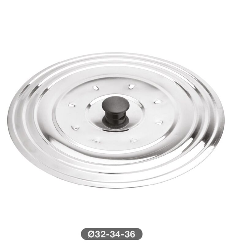 Couvercle universel en acier inoxydable pour casseroles et poêles Ø26 - 28 - 30 cm