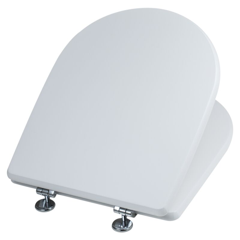 Kiamami Valentina - Couvercle Wc Compatible Modèle Esedra Blanc Avec Charnières Universelles
