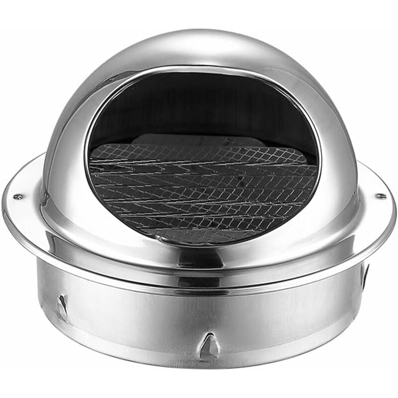 Couvercles d'aération de 180 mm pour murs extérieurs, grille de sortie d'air extérieure en acier inoxydable, couvercle rond de ventilation de