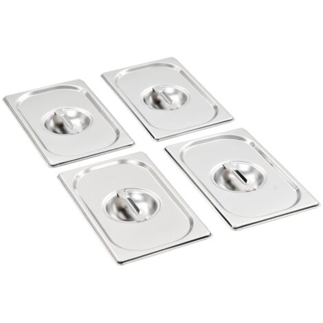 8x Couvercles de Plateau GN 1/6 Acier Restaurant Maison Multi-modèle vidaXL