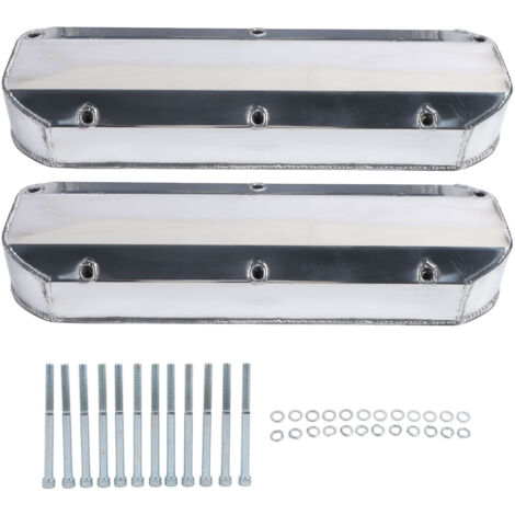 Couvercles de soupape polis soudés DMTRV180, couvercle en aluminium argenté pour petit bloc SBF 289 302 351W V8 1962 – 1985