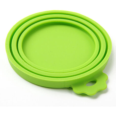 Couvercles universels en silicone pour boîtes de nourriture, vert, 5 pièces.