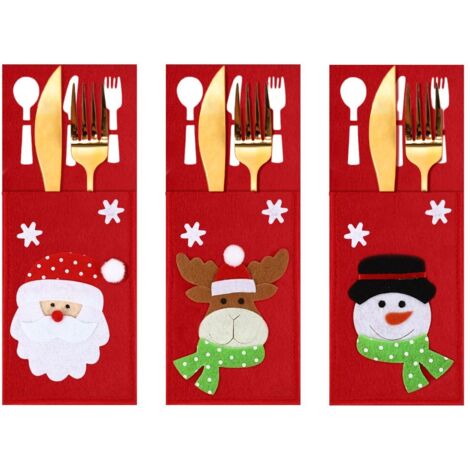 COUVERT À COUVERTS NOËL 3 SZT KF333 DARK RED