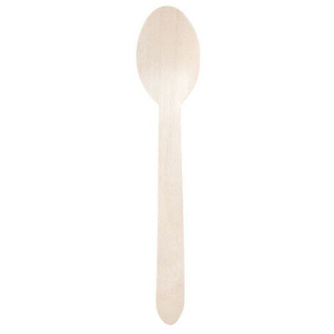 Couvert Bouleau X100cuillere 16cm - Publi Embal