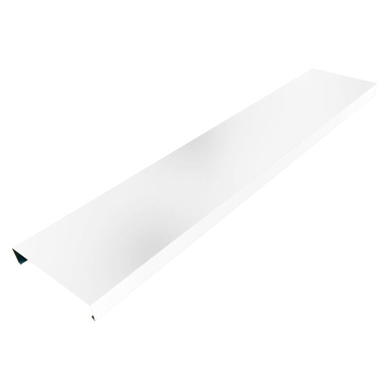 Couvertine 2m premium en alu 15/10ème - tête de mur Couleur - Blanc pur - ral 9010, Largeur - 285 mm, Longueur - 2 m linéaires Aluhome