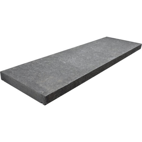 Couvertine en basalte noir 30x100x4 cm – Chanfrein et goutte d'eau – Traitement hydrofuge pour durabilité