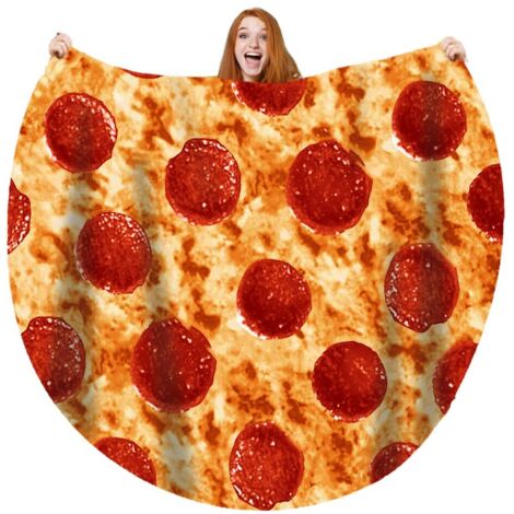 Couverture à pizza pour adultes et enfants, couverture alimentaire fantaisie pour adultes, couverture amusante et réaliste, couverture polaire moelleuse, couverture en flanelle pour garçons et filles,