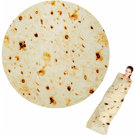 Couverture Adulte Bébé Tortilla Couverture Canapé Couverture Polaire Doux et Confortable Tortilla Jette Couverture (Jaune, 71 pouces)