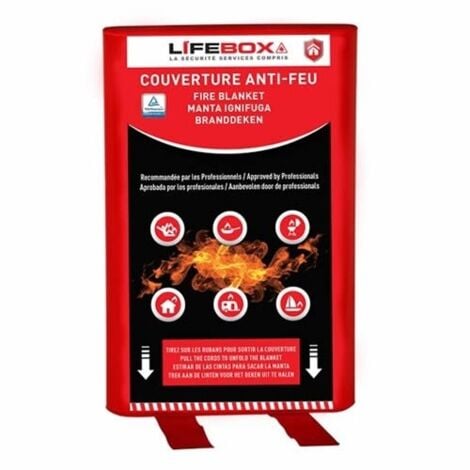 LIFEBOX Couverture anti feu 1.2m x 1.2m