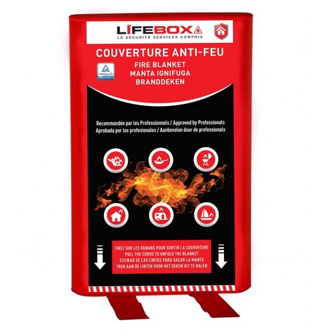 Couverture Anti-Feu 1,2m x 1,8m Lifebox