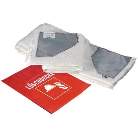 Couverture anti-incendie DIN EN 1869:2001 L1800xB1600mm Tissu en fibre de verre, aspect éponge