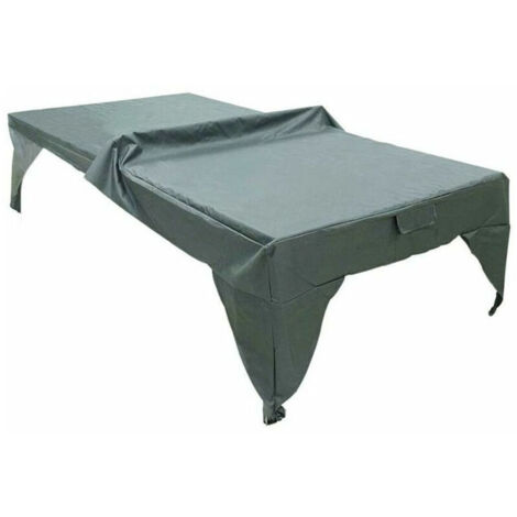 Couverture anti-poussière pour table de ping-pong d'extérieur grise, pratique, imperméable, facile à nettoyer - Résistant à l'usure，pour la protection des meubles d'intérieur et d'extérieur