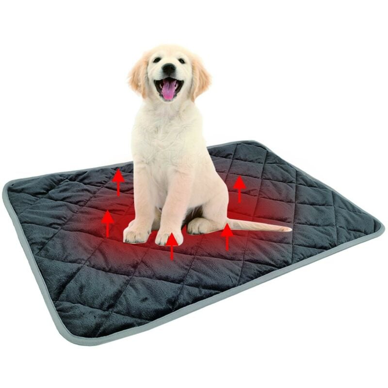 Couverture autochauffante pour chats et chiens, tapis chauffant lavable pour chiots et chiens, tapis chauffant pour l'hiver Tapis pour chien
