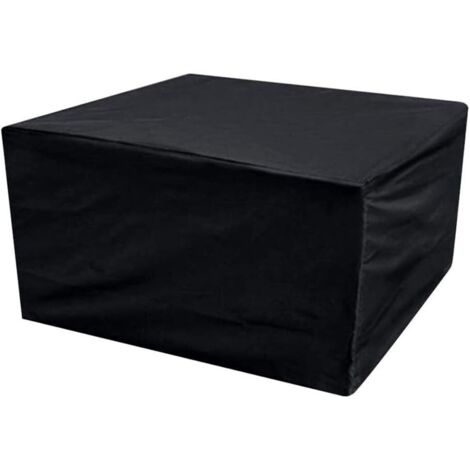 Couverture carrée de meubles d'extérieur table en rotin imperméable couverture de meubles de patio de jardin cubique 123x123x74cm